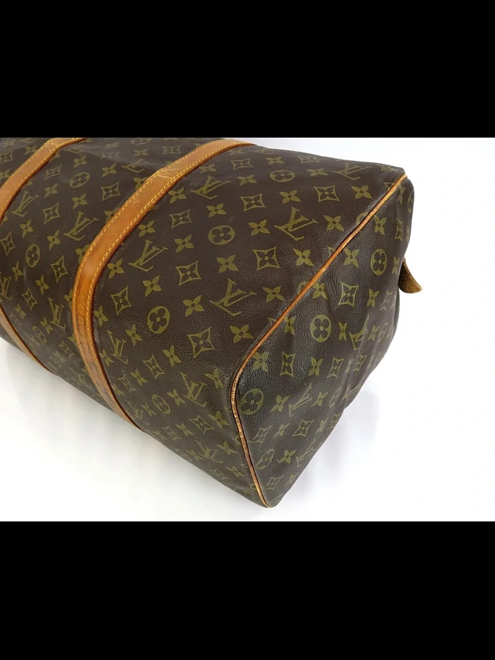 Louis Vuitton Brown & Tan Monogram Duffel Bag